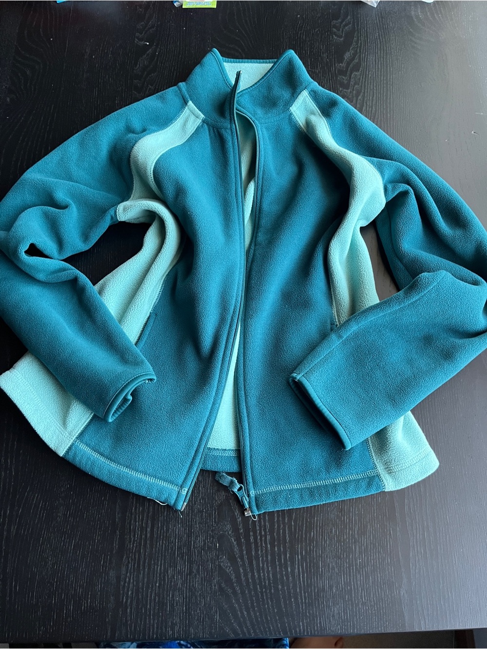 SB Active Small Teal Blue Full Zip Fleece Jacket Soft Warm Cozy